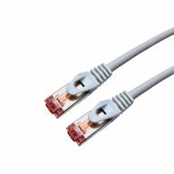 Cordon RJ45 CAT6A SSTP LSZH blanc Snagless avec fiche de test Lg 7m