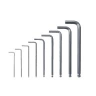 Jeu de 9 clés mâles 6 pans longues tête sphérique