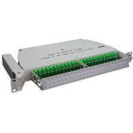 Tiroir 19" pivotant modulaire 1U 12FO SC/APC G.657A2 ouv gauche