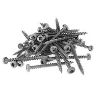 Vis bois et agglo TC POZI acier zingué blanc 4x30 /Qté 500