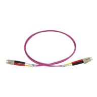 Cordon optique DX LC/PC-LC/PC OM4 Ø2,0mm Magenta Lg 1,0m