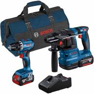 Pack ACCESS BOSCH Professional 18V : perfo GSR 18V-45 + perceuse visseuse GBH 18V-22 avec 2x4Ah