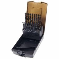 Coffret plastique 19 forets HSS Ø1 à 10mm