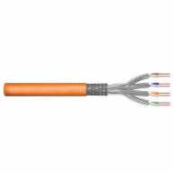 Câble Ethernet RJ45 CAT7 S/FTP 1x4p AWG23 Dca LSZH 1200MHz PoE orange /T.500m