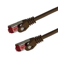 Cat 6a SSTP LSOH MARRON Snagless avec fiche de test - 50m