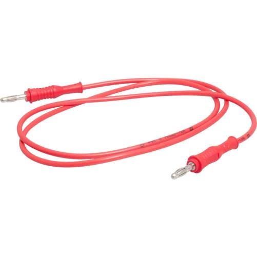 Cordon banane droit 4mm rouge Lg - Cordon et fiche banane