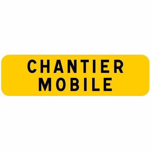 Panonceau pour panneau temp KM9  - Panneau de chantier