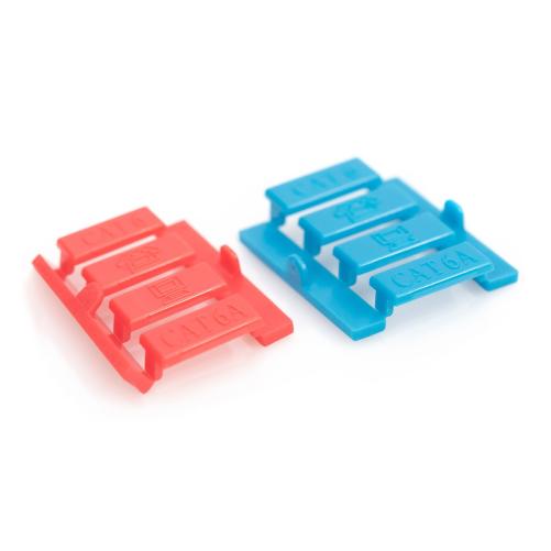 Plastron incliné 45x45mm 2 ports - Prise RJ45