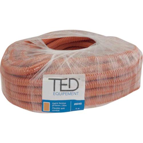 Gaine fendue TED Ø25mm orange 30 - Gaine électrique et télécom, lubrifiant de chantier