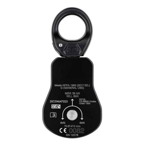 Poulie PETZL avec émerillon - Poulie de sauvetage, système antichute