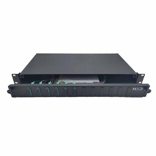 Tiroir fibre optique OM3 équipé  - Tiroir optique 19" coulissant