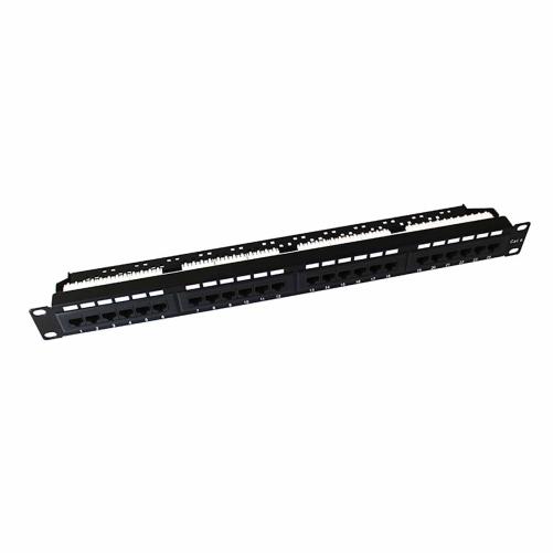 Panneau brassage RJ45 24 ports 1 - Panneau de brassage équipé