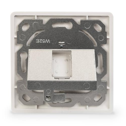 Plastron 80x80mm sortie droite 1 - Prise RJ45