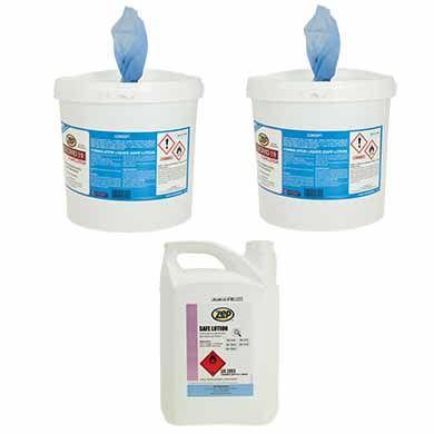 Kit de lingettes à imbiber et lo - Produit d'entretien
