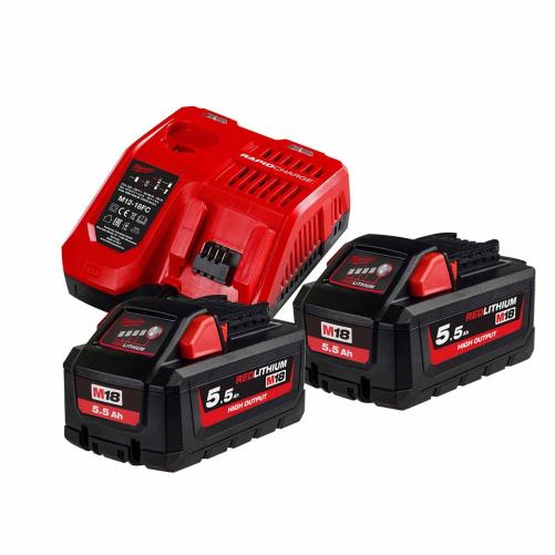 Pack MILWAUKEE 2 batteries M18 h - Batterie et chargeur