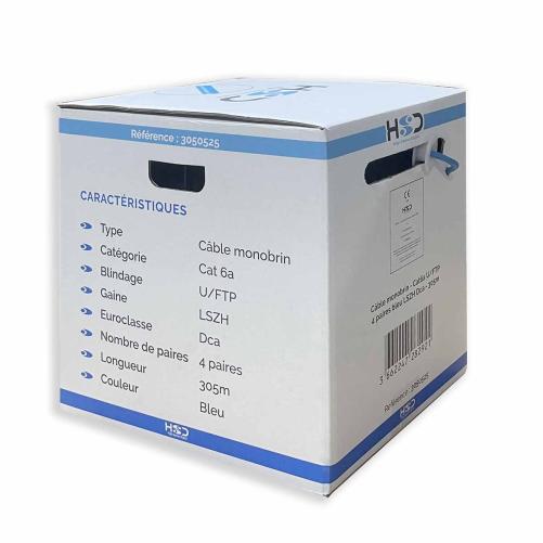 Câble RJ45 Cat6A U/FTP LSZH 305  - Câble ethernet CAT6A