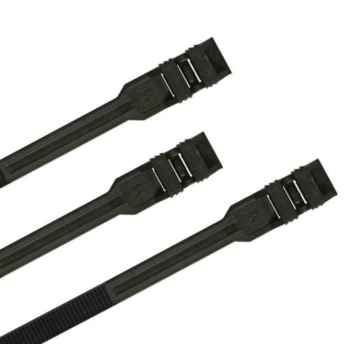 Collier noir double fermeture PA - Collier, pontet et embase