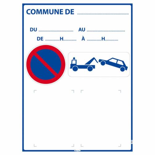 Panneau porte-arrêté municipal - Panneau de chantier