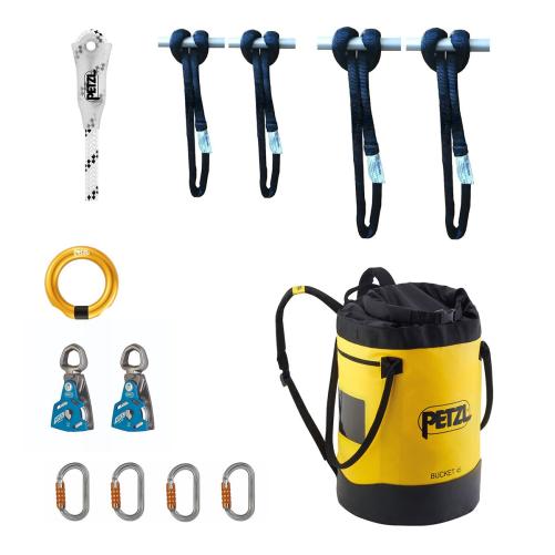 Ensemble poulies, corde et mousq - Treuil et palan
