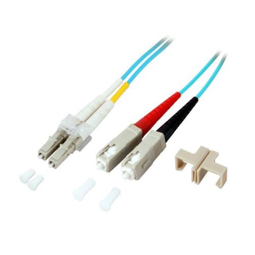 Cordon fibre SC–LC 25 m – duplex - Cordon optique