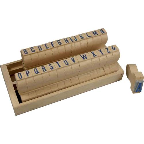 Jeu lettres à tamponner  - Jeu de frappe, marquage manuel