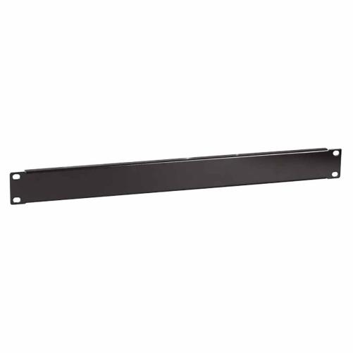 Panneau 19" 1U noir plein noir - Panneau passe-câble