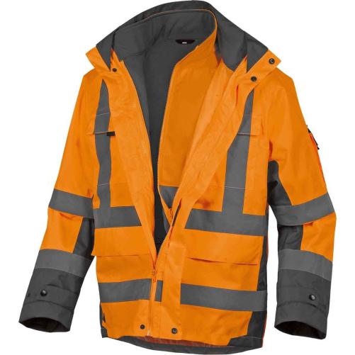 Parka 4 en 1 haute visibilité et - Vêtement haute visibilité