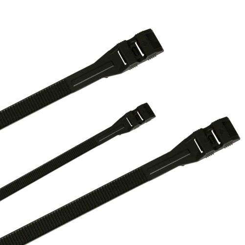 Collier noir double fermeture PA - Collier, pontet et embase