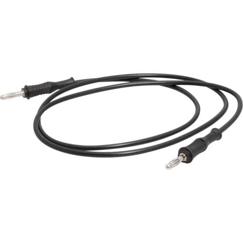 Cordon banane droit 4mm noir Lg  - Cordon et fiche banane