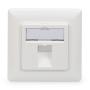Plastron 80x80mm sortie droite 1 - Prise RJ45
