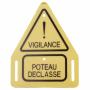Étiquette "Poteau déclassé" - Jeu de frappe, marquage manuel