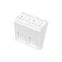 Plastron incliné 45x45mm 2 ports - Prise RJ45