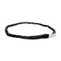 Sangle compact noire cousue 1m - Mousqueton et connecteur