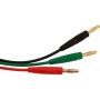 Cordon cuivre banane B/J 2mm-4mm - Cordon et fiche banane
