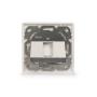Plastron 80x80mm sortie droite 1 - Prise RJ45