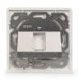 Plastron 80x80mm sortie droite 1 - Prise RJ45