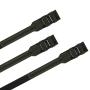 Collier noir double fermeture PA - Collier, pontet et embase