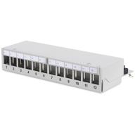 Panneau de brassage RJ45 modulaire de bureau, blindé, 12 ports